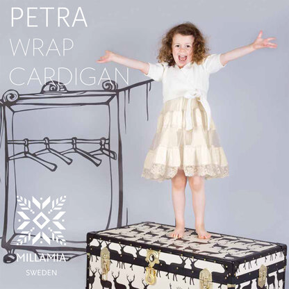"Petra Wrap Cardigan" - Cardigan Knitting Pattern For Girls in MillaMia Naturally Soft Merino