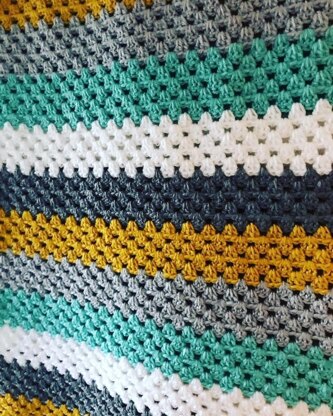 Granny Stripe Crochet Blanket