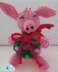 Perky Holiday Pig Ornament