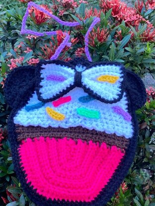 Crochet cupcake purse/ crochet handbag pattern pdf