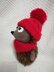 Knit Hedgehog in a red hat