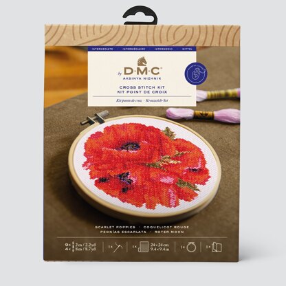 DMC Scarlet Poppies - Medium Cross Stitch Kit