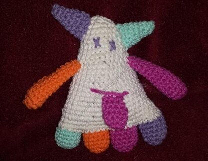 Crochet Rainbow Monster Amigurumi Alien Plushie Doll For Babies