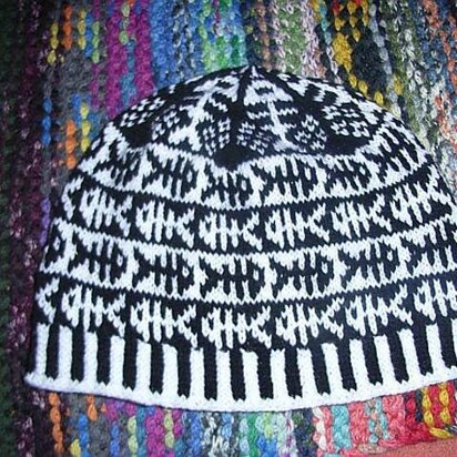 Fish & bone beanie