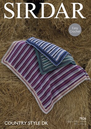 Blankets in Sirdar Country Style DK - 7826 - Leaflet