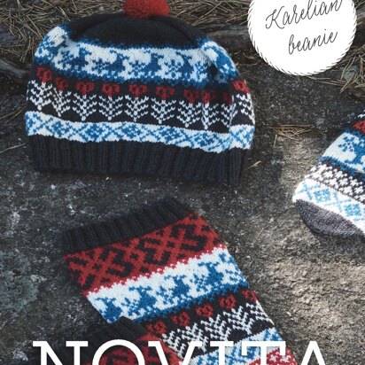 Karelian Knitted Beanie in Novita Venla - Downloadable PDF