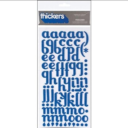American Crafts Thickers Poolside Alphabet Foam Marine Glitter (145 Piece)