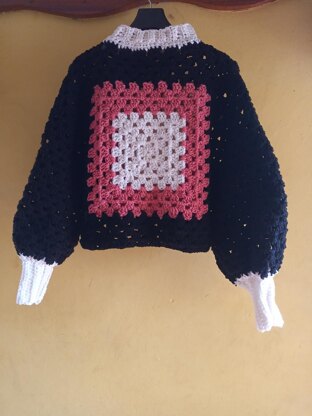 Granny square sweater