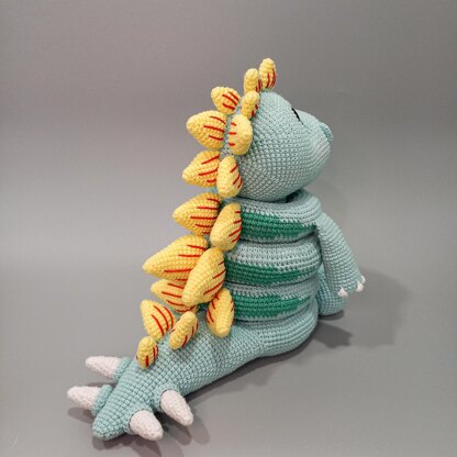 Mini Stegosaurus stack toy Crochet pattern by Ludasamigurumi