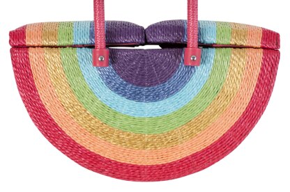 Hobbygift Wicker Sewing Box Rainbow
