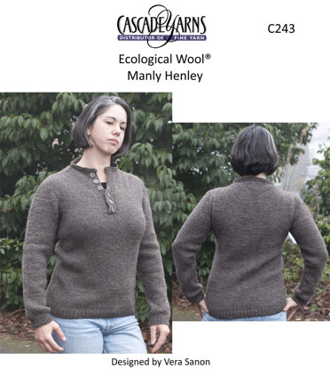 Manly Henley in Cascade Ecological Wool - C243