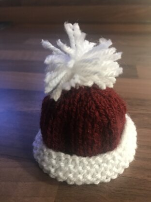 Egg santa hat