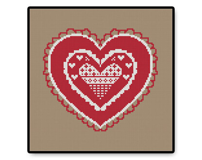 Valentine Heart - PDF Cross Stitch Pattern