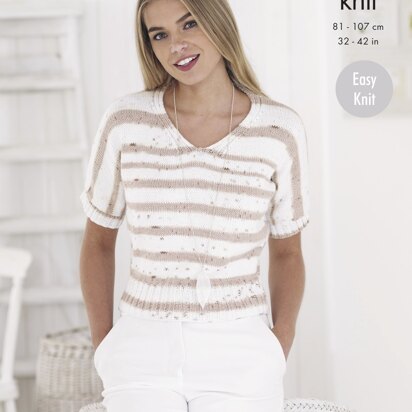 Ladies Tops in King Cole Cottonsoft Crush DK - 4775 - Downloadable PDF