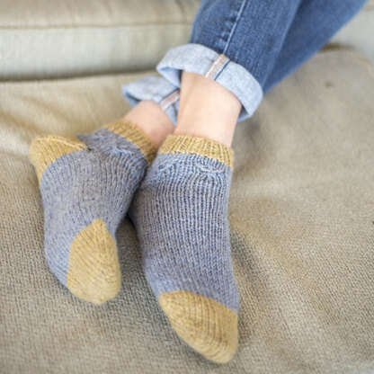 Hartland Slipper Socks in Berroco Ultra Wool - Portfolio4 - Downloadable PDF