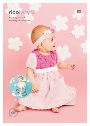 Dresses and Headbands in Rico Baby Classic Glitz DK - 611 - Downloadable PDF