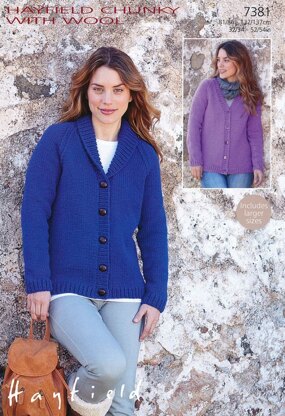 Cardigans in Hayfield Chunky with Wool - 7381