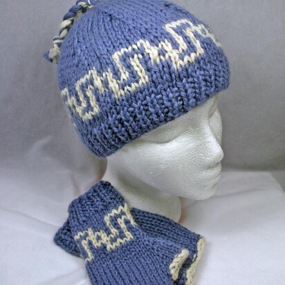Interlachen Hat & Mitts - knitting pattern