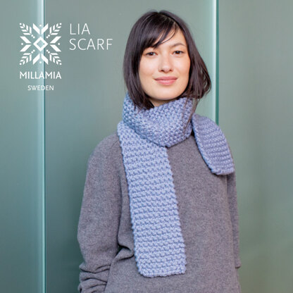 Lia Scarf - Beginners Knitting Pattern in MillaMia Naturally Soft Super Chunky