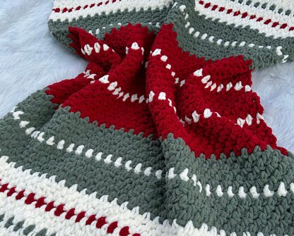 Christmas Lane Striped blanket