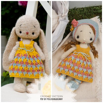 Crochet Doll Clothes Pattern - Outfit "Baby Lea"