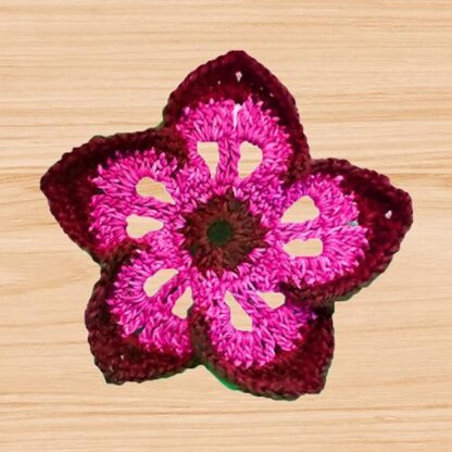 A crochet flower