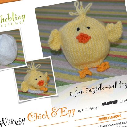 Chick & Egg Reversible Inside-Out Toy