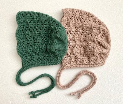 Pattern: baby bonnet lace hat, cotton hat toddler