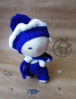 Pebble doll Sailor