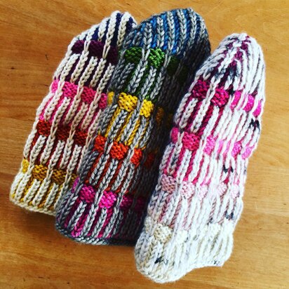 Rainbrioche - knitting pattern