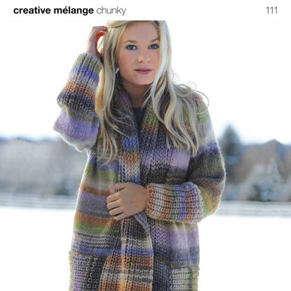 Shawl Collared Cardigan in Rico Creative Melange Chunky - 111