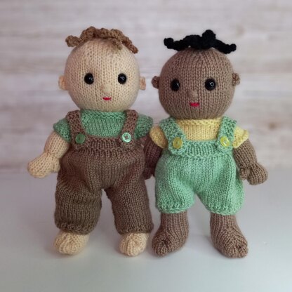 Dungarees set Betsy and Ben dolls