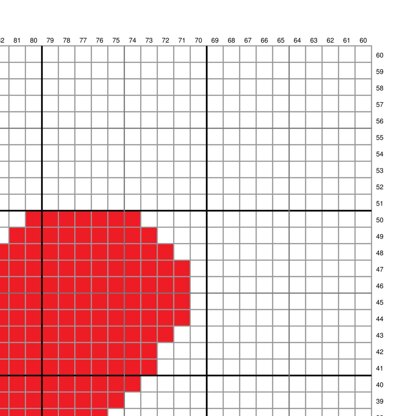 C2C Crochet Pattern I LOVE YOU White Throw Intarsia Red Heart Graphgan