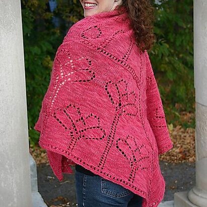 Poppy field shawl