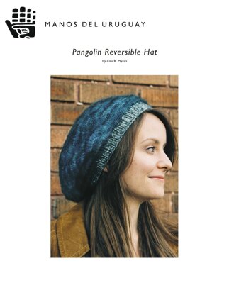 Pangolin Reversible Hat in Manos del Uruguay Cabrito & Silk Blend - F116 - Downloadable PDF