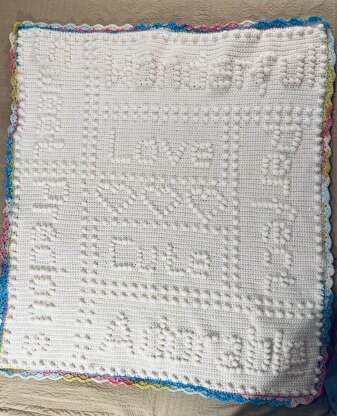 Ayla's Precious Words blanket