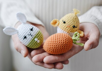 Easter Eggs and Jute Basket