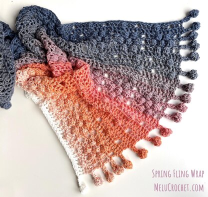 Spring Fling Wrap by Melu Crochet