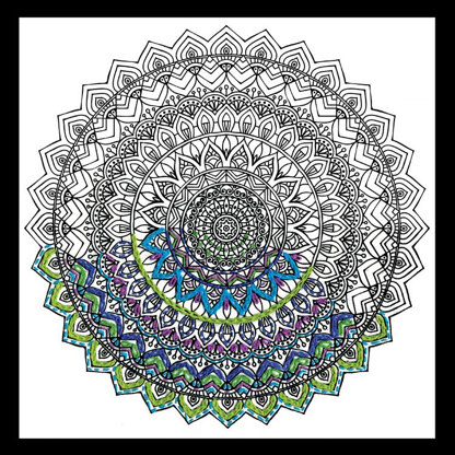 Design Works Mandala Printed Embroidery Kit - 25.5 x 25.5cm