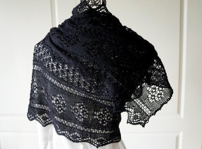 Rectangle lace shawl "Lenja"