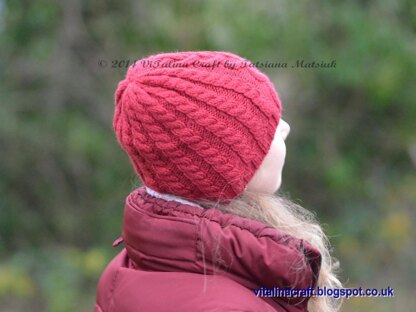 Valentine Cable Hat