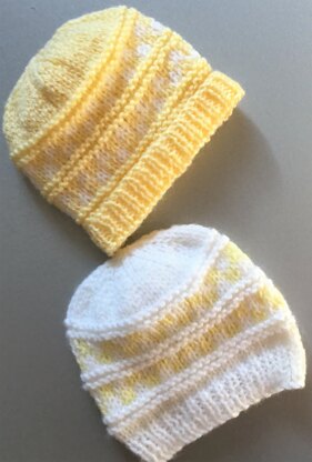 Spring colour baby hats