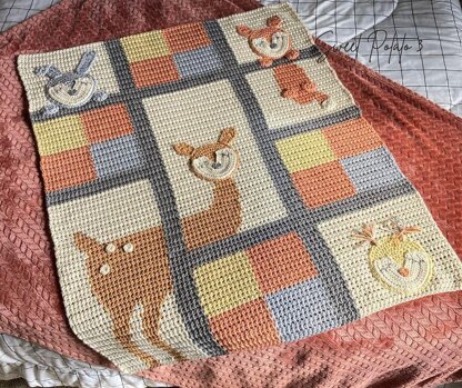 Woodland Squares Baby Blanket