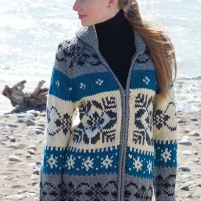 Nordic Stag Jacket in Patons Classic Wool Bulky - knitting pattern