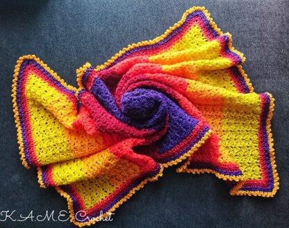 Tropical Sunset Baby Blanket