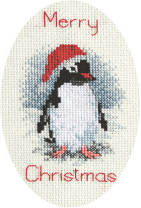 Derwentwater Designs Penguin Greeting Card Cross Stitch Kit - 12.5cm x 18cm