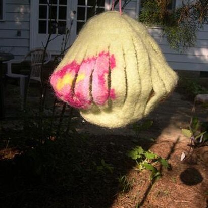 Knitted/Felted Garden Lantern