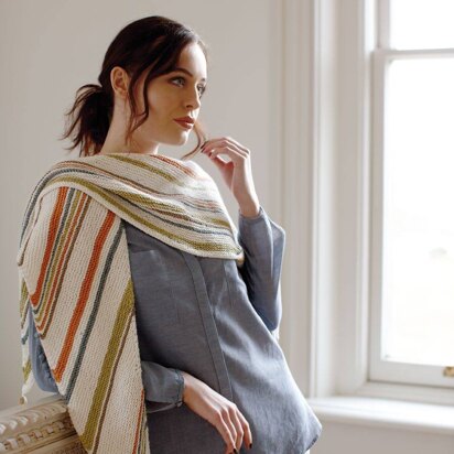 Henny Shawl in Rowan Cotton Cashmere - Downloadable PDF - knitting pattern