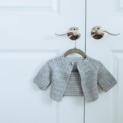 Baby Cardigan in Lion Brand Touch Of Linen - M20048 TY - Downloadable PDF
