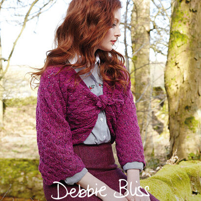 Niamh -  Bolero Knitting Pattern for Women in Debbie Bliss Fine Donegal